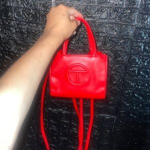 Red telfar mini bag one once